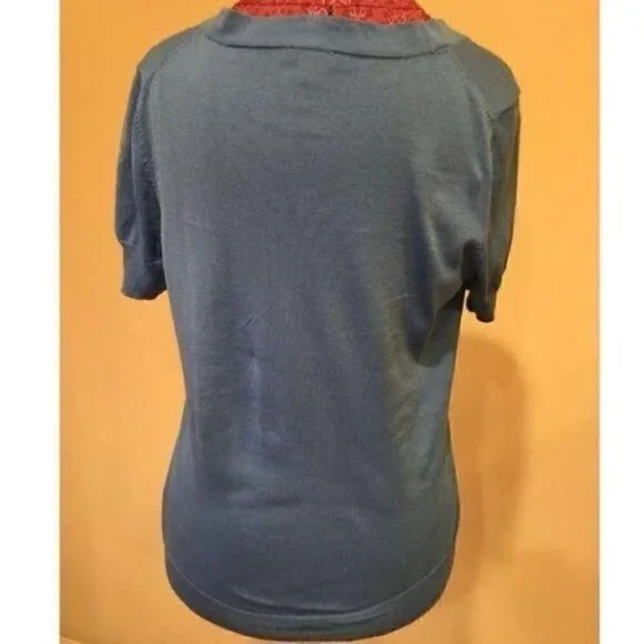 Talbots Sweater Medium V neck Cardigan 56% silk - Picture 2 of 3